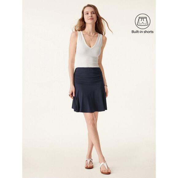 OGL Essential Ruched Mini Circle Skirt with Lined Shorts NWT S - Picture 3 of 3